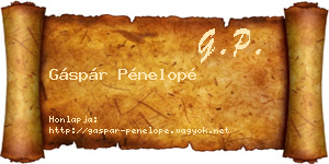 Gáspár Pénelopé névjegykártya